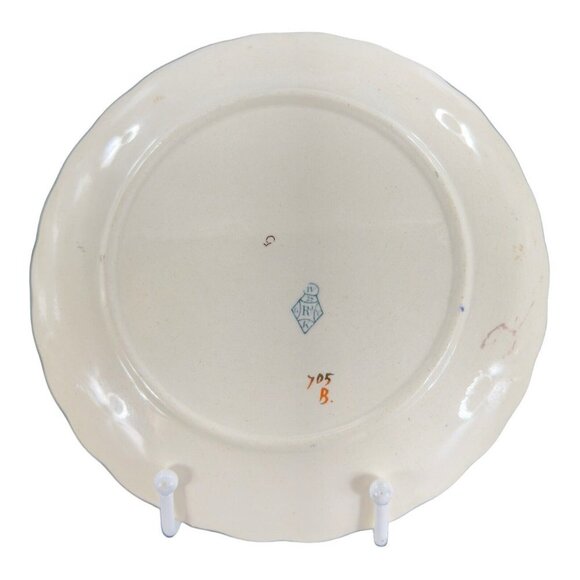 Circa 1880s Hand Painted Farmhouse Decor Country Cottage Plate Dish Set 2 VTG - Picture 5 of 11